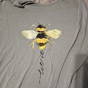 Gray Dress with Bee Graphic